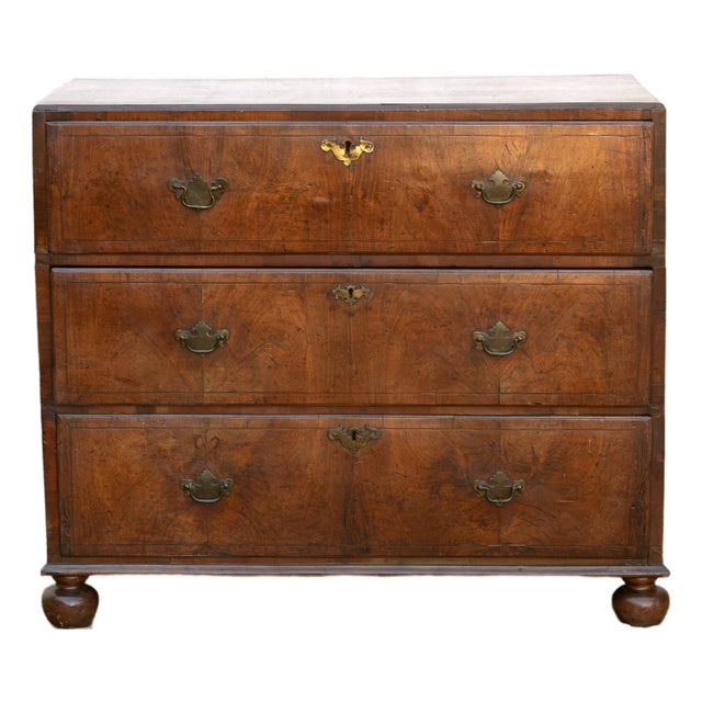 18th Century English Burr Walnut Dresser For Sale