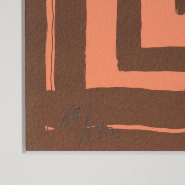 Abstract 69/150 Lithograph by Walter Goossens,1970s For Sale - Image 4 of 6