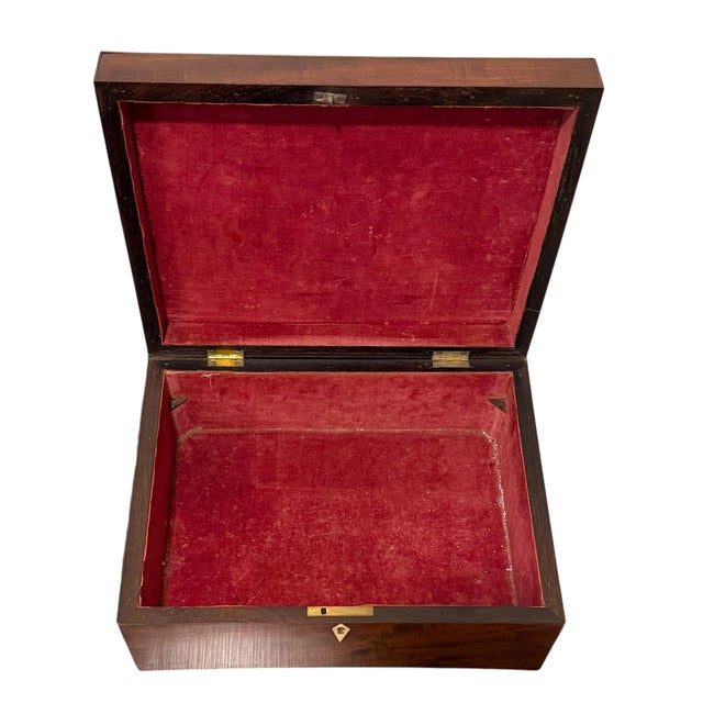 Wood Early 19th Century English Regency Mahogany Work Box With Fitted Interior For Sale - Image 7 of 10