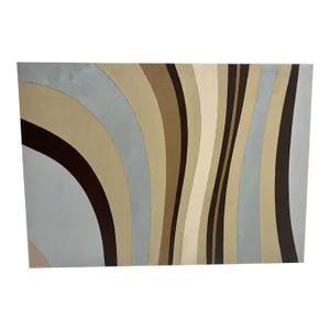 1990s Groovy Ultrasuede Pieced Fabric Wall Art