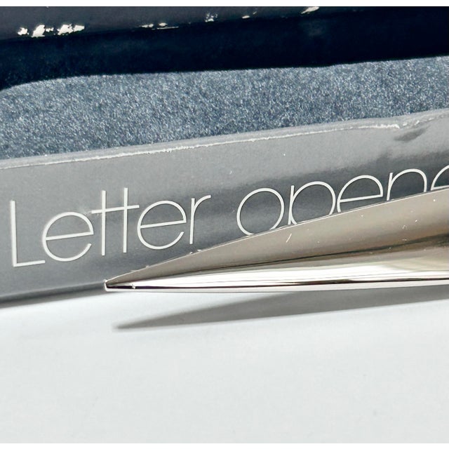 1980s Lerche Solingen Germany Stainless Steel Letter Opener With Original Box – Desk Accessory For Sale - Image 4 of 7