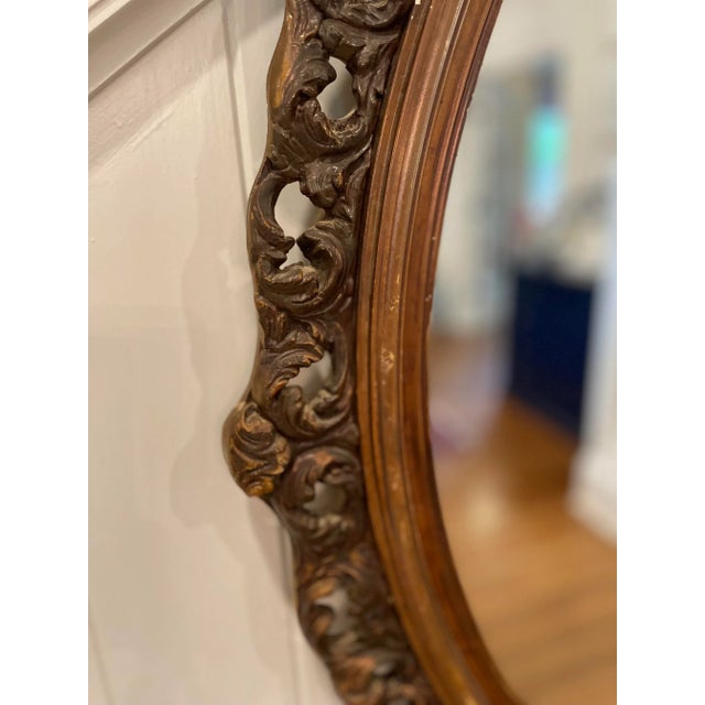 Mid 20th Century Mid 20th Century Carved Wood and Gilt Mirror For Sale - Image 5 of 7
