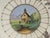 Traditional Antique Milk Glass Plate: Hand Painted Church Scene, Gold Gilt Border For Sale - Image 3 of 9