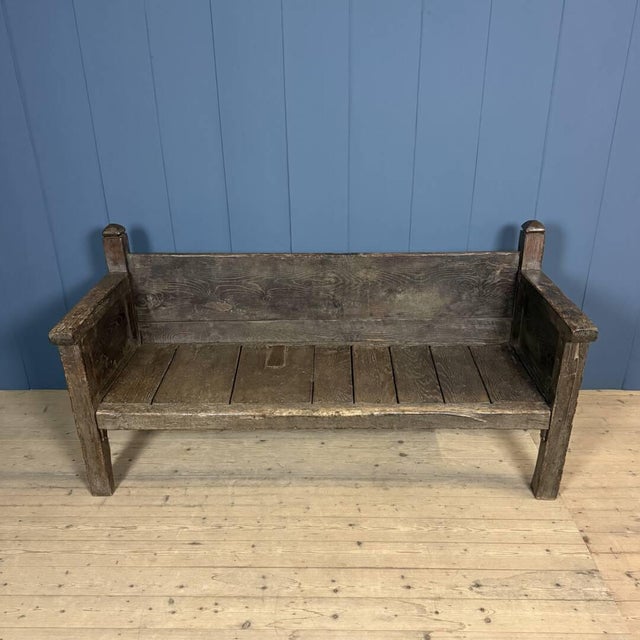 Wood Antique 18th Century Spanish Elm Bench For Sale - Image 7 of 18