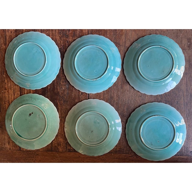 Art Nouveau French Majolica Plate by Onnaing, C. 1900 For Sale - Image 3 of 9