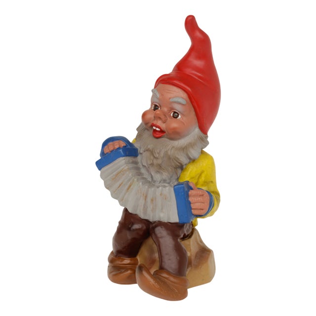 Garden Gnome with Accordion from Heissner, 1960s For Sale