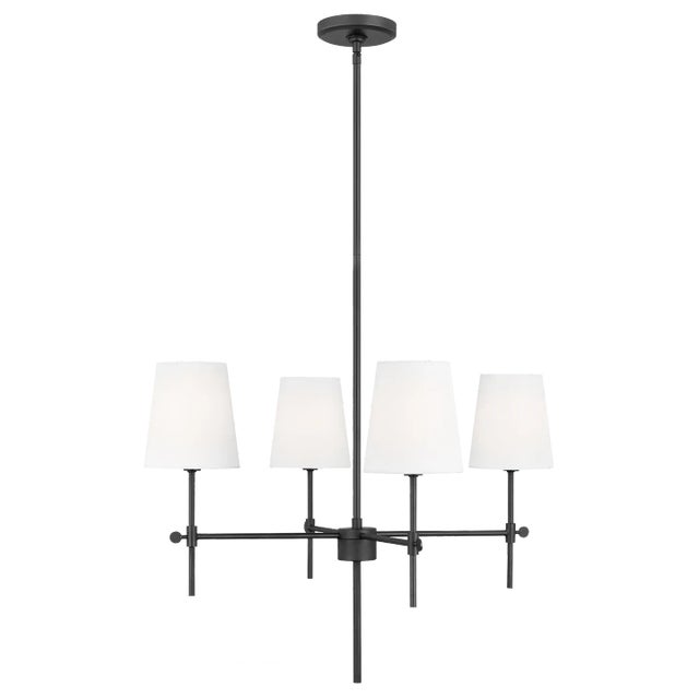 The Baker four light single tier chandelier in midnight black provides abundant light to your home, while adding style and...