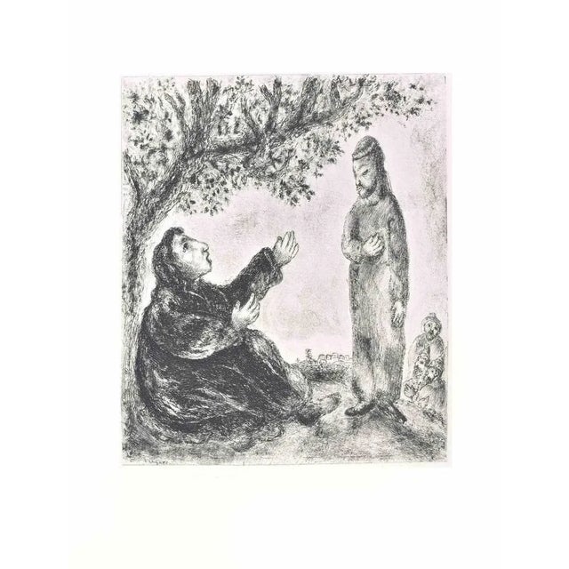 Etching on Montval wove paper, realized by Marc Chagall in 1931-39 and published by Tériade in 1956. Edition of 275+30 out...