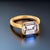 Natural Aquamarine Ring 6.5 14k Yellow Gold 2.94 TCW Certified For Sale - Image 9 of 13