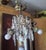 1940's Hollywood Regency Gilt & Verdigris Bronze, Crystal & Tole Floral Pendant/ Chandelier For Sale - Image 18 of 18