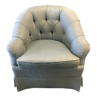 Baker Furniture Vintage Tufted Club Chair For Sale