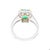 2010s 2.06 Carat Old Mine Muzo Colombian Emerald & Diamond Halo Split 18k Ring, Size 7.25 For Sale - Image 5 of 11