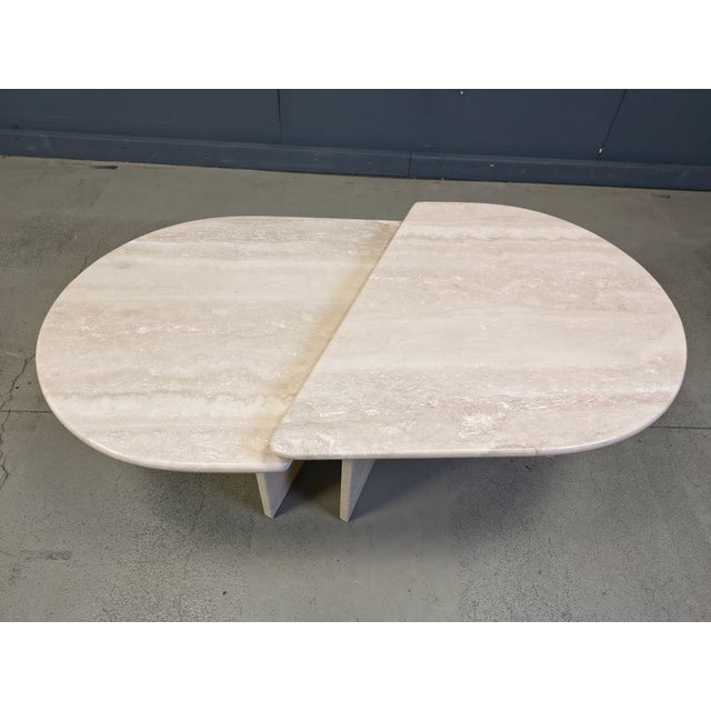 Beige Vintage Travertine Coffee Tables, 1970s, Set of 2 For Sale - Image 8 of 10