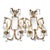Pair of Vintage Parcel-Gilt and Metal Two-Light Sconces For Sale