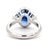 Alexander Beverly Hills Gia 7.33ct Oval Sapphire & Diamond 3-Stone Ring Platinum, Size 6 For Sale In Los Angeles - Image 6 of 6