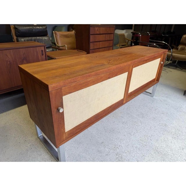 Mid-Century Danish Teak Tambour Sideboard For Sale - Image 5 of 18