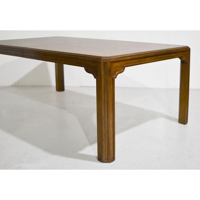 Mid-Century Chin Hua Burlwood Extendable Dining Table Corinthian Collection by Drexel Heritage 141" For Sale - Image 13 of 16