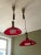 Exceptional pair of counterweights suspensions, Modernism, Bauhaus, Constructivist, free-form, black lacquered metal,...