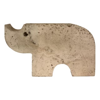 Rhinoceros Sculpture in Travertine by Fratelli Mannelli, Italy, 1970s For Sale
