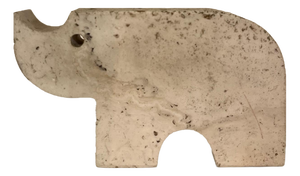 Rhinoceros Sculpture in Travertine by Fratelli Mannelli, Italy, 1970s
