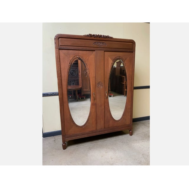 Antique Art Deco Wardrobe, 1925 For Sale - Image 12 of 13