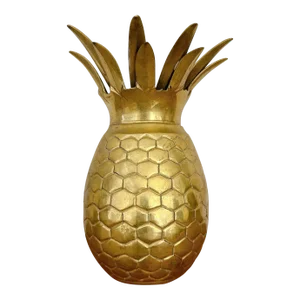 Large Brass Pineapple Wall Hanging Hollywood Regency Mid Century Modern Brass Pineapple Wall Decor Solid Brass
