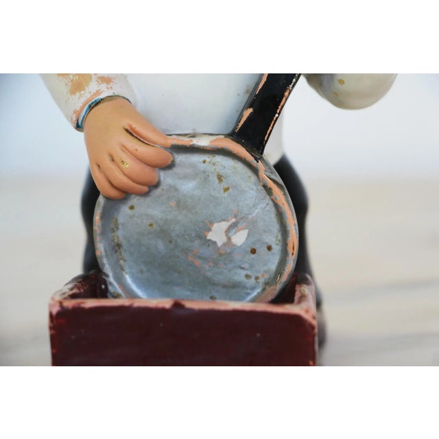 1950s French Earthenware Kitchen Wall Pig Matchbox Holder For Sale - Image 10 of 13