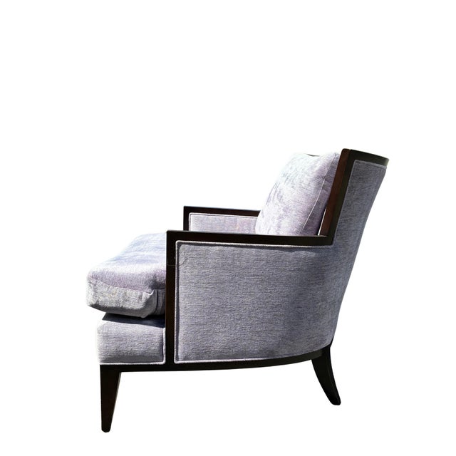 Wood Pair of Barbara Barry for Baker California Lounge Chairs, Model 6713c For Sale - Image 7 of 11