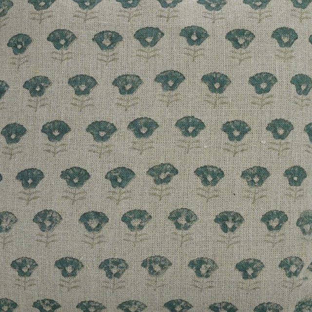 Textile Fabdivine Thick Linen Pillow Cover 12x20 Inches - Kohinoor Blue For Sale - Image 7 of 8