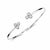 Mid 20th Century 14k White Gold Diamond Bangle Bracelet Estate For Sale - Image 4 of 4