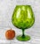 Mid-Century Empoli Green Optic Art Glass Compote Pedestal Bowl, Italy, c.1970's - Pairs Nicely with Many Mid-Century...
