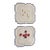 1990s Vietri Disappearing Cherries Pattern Square Dessert or Display Dishes - Pair For Sale