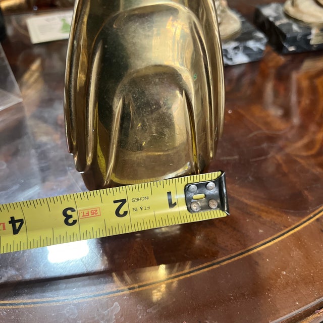 Metal 1970s Small Brass Abstract Style Vase For Sale - Image 7 of 8