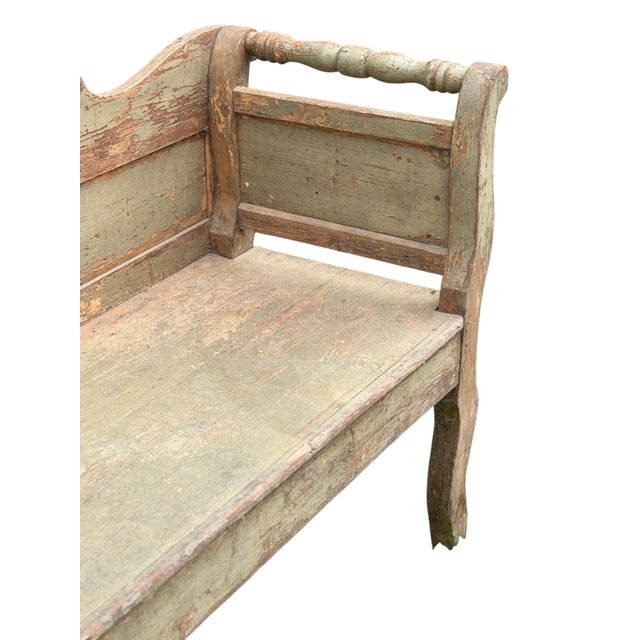 Wood Antique European Sofa Bench For Sale - Image 7 of 9