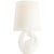 Modern AERIN by Visual Comfort Signature Adria 16" Cordless Table Lamp in Plaster White with Linen Shade For Sale - Image 3 of 3