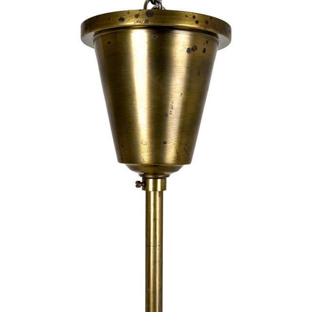 Swedish Grace Ceiling Lamp in Havana Glass by Chr. Bergh & Co., 1930s For Sale - Image 4 of 16