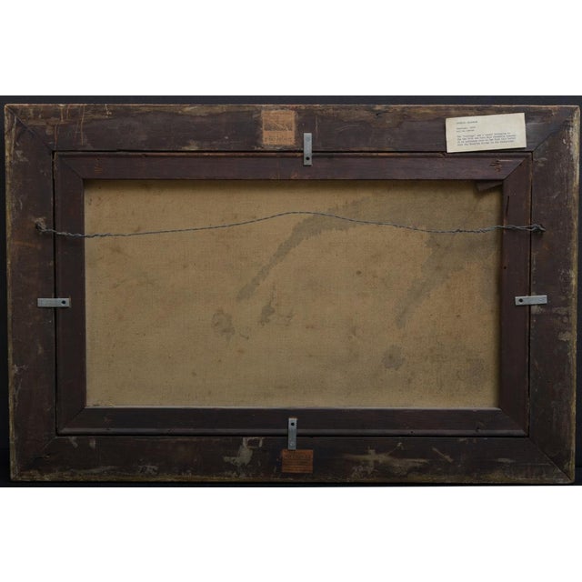 Blue 1900s Antonio Jacobsen ( 1850 - 1921), Oil on Canvas, the Santiago With Brooklyn Bridge! For Sale - Image 8 of 10