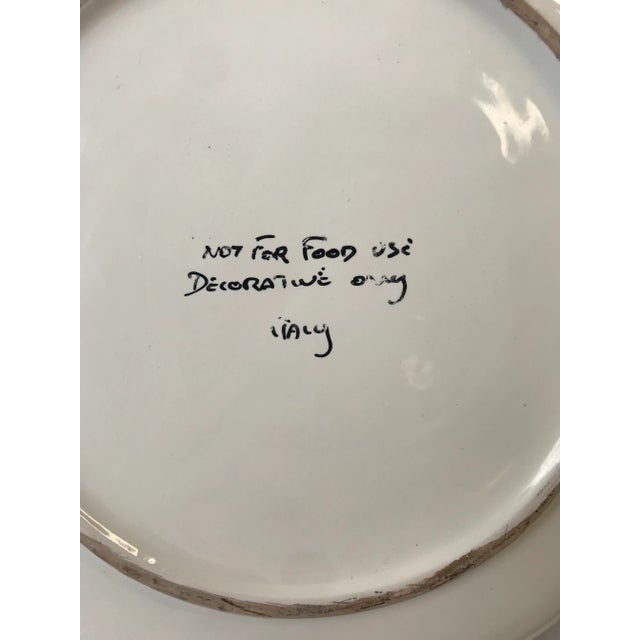 Decorative platter with pear motif. Made in Italy. Marked not for food use—decorative only.