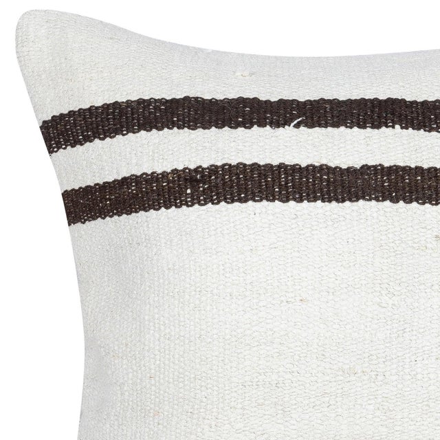 Traditional 20"x20" Vintage Kilim Cushion Cover. Handwoven Pillowcase. Accent Pillow For Sale - Image 3 of 4