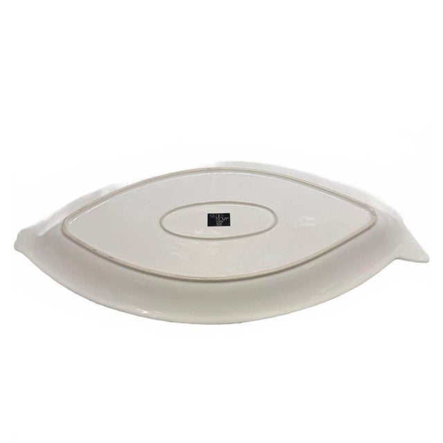 Japanese Vintage Japanese Studio Nova Extra Large 22.5” White Ceramic Fish Platter For Sale - Image 3 of 6