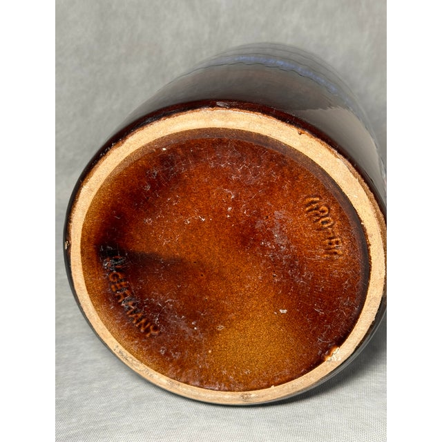 Brown Fat Lava Jug, West Germany, 1970s For Sale - Image 8 of 9