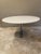 Round Table with Chromed Steel Base and White Lacquered Top, Italy, 1960s For Sale - Image 4 of 8