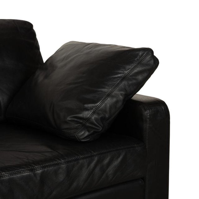 Modern Conseta 2-Seater Sofa in Black Leather from Cor For Sale - Image 3 of 15