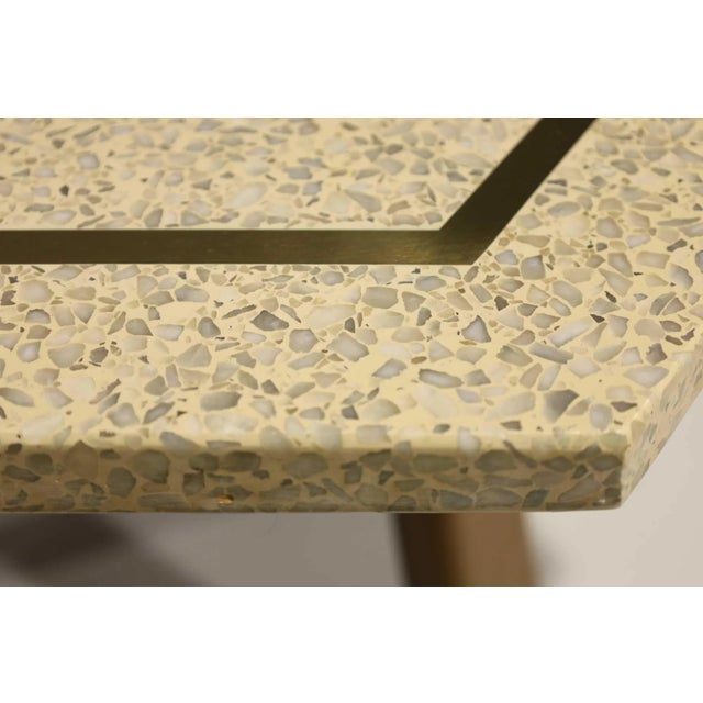 Mid 20th Century Attributed to Harvey Probber Hexagonal Terrazzo Side Table For Sale In Dallas - Image 6 of 8