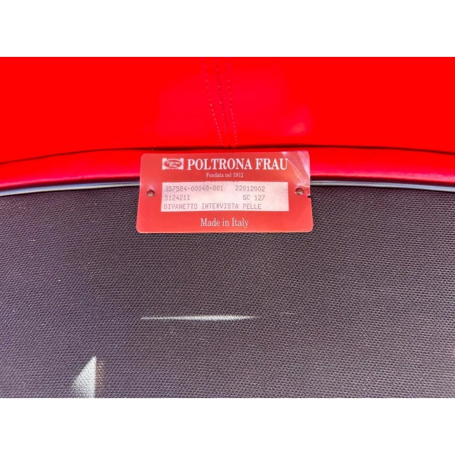 Red Sofa by Massimo and Lella Vignelli for Poltrona Frau, 1989 For Sale - Image 11 of 12