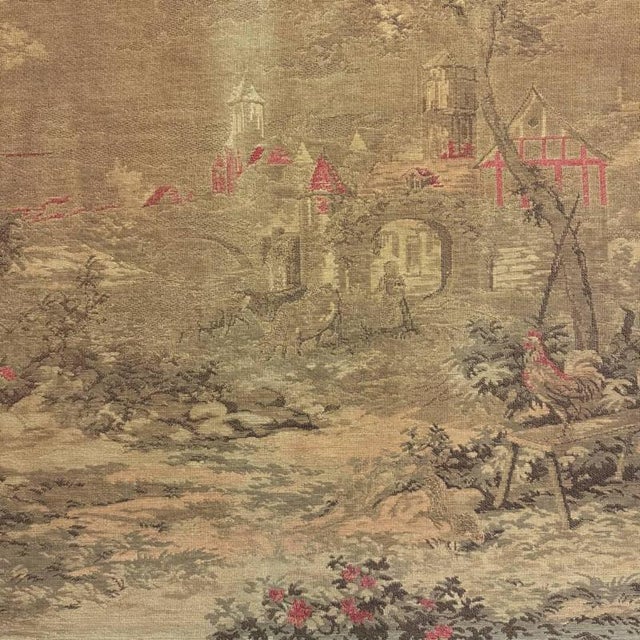Large Woven Gobelin Tapestry in a Wooden Frame For Sale - Image 11 of 18