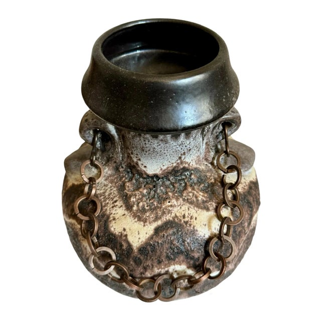 West German Brutalist Pottery Lava Vase from Dümler & Breiden, 1970s For Sale - Image 4 of 5