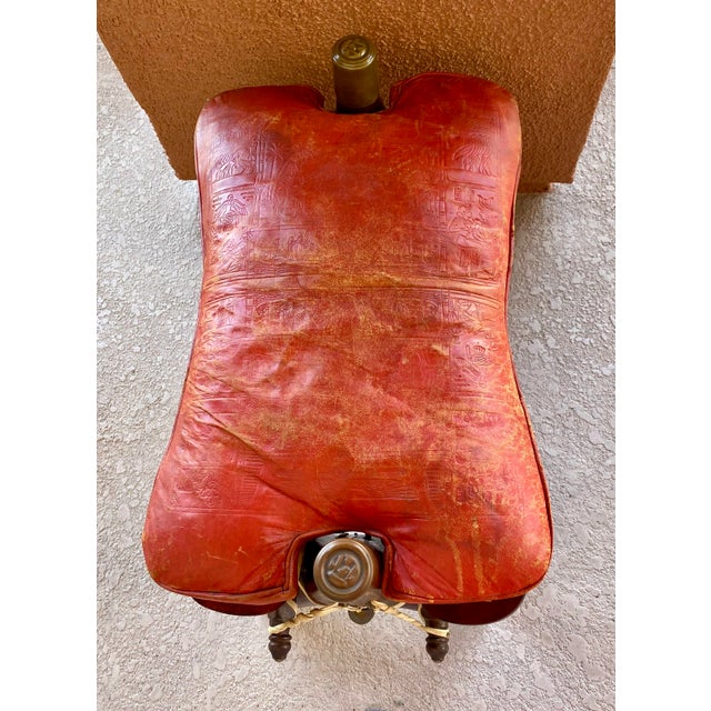 1950s Vintage Camel Saddle Stool For Sale - Image 5 of 7