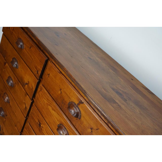 Wood Dutch Pine Industrial Apothecary / Workshop Cabinet, 1950s For Sale - Image 7 of 18
