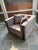 Modern Suede Armchair in the Style of Minotti’s Suitcase Collection For Sale - Image 3 of 12